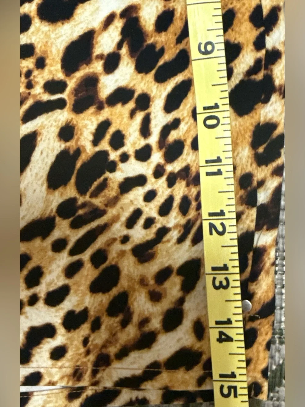 INC International Concepts Stretchy Leopard Print Shorts Size 14